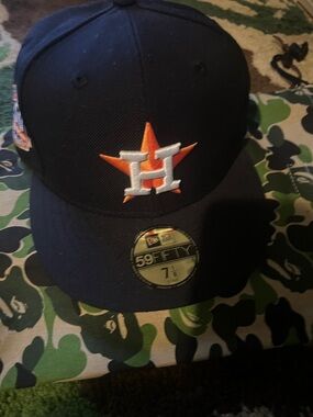 Jae Tips New Era Navy and Orange Houston Astros Fitted Cap